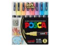Uni Permanent-Marker POSCA Softcolors 0.9 - 1.3 mm, 8