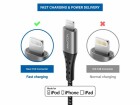 deleyCON USB 2.0-Kabel USB C - Lightning 0.15 m