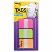 POST-IT Index Strong 25,4x38mm 686-PGOT 3-farbig/3x12 Tabs, Kein
