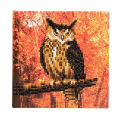 Crystal Art Card Kit "Autumn Owl" 18 x 18 cm