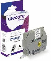 WECARE Band, laminiert schwarz/weiss TZeS231WE ersetzt Ptouch