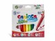 Carioca Fasermaler Jumbo Box E-6 12 Stück, Mehrfarbig, Set