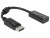 Bild 1 DeLock Adapter Displayport - HDMI Schwarz, Kabeltyp: Adapter