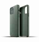 Mujjo Full Leather Case für IPhone 12/12 Pro, grün