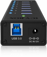 ICY Box 7 Port Hub USB 3.0 IB-AC618 robust alluminium