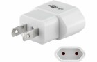 Max Hauri Reiseadapter EU ? USA, Weiss, Anzahl Pole: 2