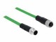 DeLock Patchkabel M12-M12 SF/UTP, 2 m, 4 Pin D-kodiert