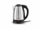 GOURMETmaxx Wasserkocher 1.8 l, Schwarz/Silber, Detailfarbe: Silber