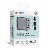 Verbatim Charger 100W GaN grey 32202 3xUSB-C 1xUSB-A +Adapter