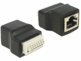 DeLock Terminalblock RJ45 f 8 Pins Adapter mit Drucktasten