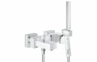 GROHE Eurocube Einhand Wannenbatterie, mit Brausegarnitur