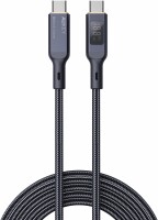 AUKEY Cable USB-C-to-C,LCD Display CB-MCC101 1.0m,Nylon