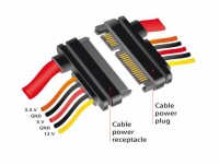 DeLock SATA3-Kabel 3.3/5/12 Volt Verlängerung 1 m, Datenanschluss