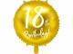 Partydeco Folienballon 18th Birthday Gold/Weiss, Packungsgrösse: 1