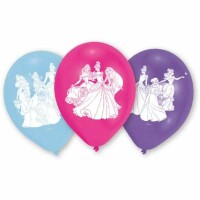 NEUTRAL Latexballons Prinzessin 6 Stk. 999226 pink, blau, violett