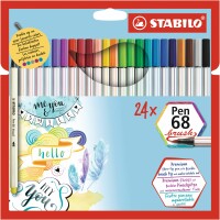 STABILO Fasermaler Pen 68 Brush 568/24-211 ass. 24 Stück