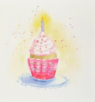ABC Glückwunschkarte Cupcake 1120001100 15x15cm, Kein