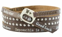 We Positive Armband Holiday - DUNKLES BRAUN