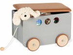 Pinolino Kinderträume GmbH Pinolino Spielzeugkiste Jim mit Rollen, grau, Material: MDF