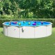 vidaXL Pool mit Stahlwand Rund 550x120 cm Wei