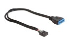 DeLock USB3.0 Pinheaderkabel 30 cm intern, Datenanschluss Seite