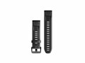 GARMIN Armband Fenix 7S 20 mm QuickFit, Farbe: Schwarz