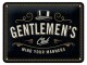 Nostalgic Art Schild Gentlemen's Club 15 x 20 cm, Metall