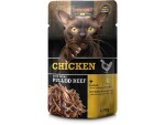 Leonardo Cat Food Nassfutter Huhn & Pulled Beef, 70 g, Tierbedürfnis