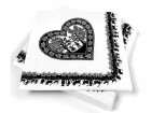 Trendform Papierservietten Swiss Heart 20 Stück, Schwarz/Weiss