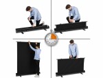 Walimex Pro Hintergrund Roll-up 155 x 200 cm Schwarz