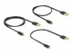 DeLock USB 2.0-Kabel 3er Set USB A - Micro-USB