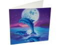 CRAFT Buddy Bastelset Crystal Art Card Dolphin Pod, Altersempfehlung