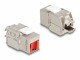 DeLock Keystone-Modul RJ45 Cat.6A mit roter Staubschutzkappe