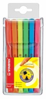 STABILO Textmarker FLASH 1/3,5mm 555/6 6 Farben ass., Kein