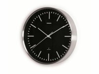 MAUL Wanduhr MAULfly Ø 30 cm Schwarz/Silber, Material: Aluminium