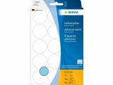 HERMA Vielzweck-Etiketten 2273 Blau Ø 32 mm, 32 Blatt