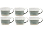 Villa Collection Kaffeetasse Evig 300 ml , 6 Stück, Braun/Weiss