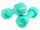 KOOR Kurzhantel-Set 2 kg, Mint, Hantelart: Kurzhantel, Gewicht