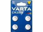 Varta Knopfzelle CR2016 4 Stück, Batterietyp: Knopfzelle