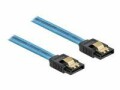 DeLock SATA-Kabel UV Leuchteffekt blau 70 cm, Datenanschluss