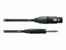 Cordial XLR-Kabel XLRf-Klinke 6.3 10 m, Schwarz, Länge: 10