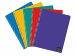 ELCO Notizbuch 10 x 16.5 cm, Kariert, Blau/Gelb/Grün/Rot/Violett