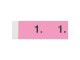 Simplex Garderobenblöcke 1-100, Pink, 100 Stück, Breite: 4 cm