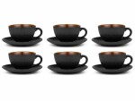 Bitz Kaffeetasse 240 ml, 6 Stück, Braun/Schwarz, Material