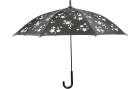 Esschert Design Regenschirm Reflektor Sterne schwarz, Detailfarbe: Weiss