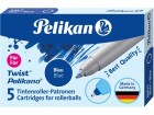 Pelikan Tintenpatrone Twist eco Blau, 5 Stück, Detailfarbe: Blau