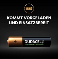 DURACELL  Recharge Ultra PreCharged DX2400 AAA, 850 mAh, 1.2V 4