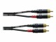Cordial - Câble audio - RCA x 2 mâle pour RCA x 2 mâle - 6 m - noir