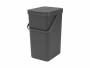 Brabantia Recyclingbehälter Sort & Go 16 l, Dunkelgrau, Material