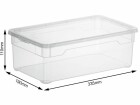 Rotho Aufbewahrungsbox Clear Transparent, Breite: 33.5 cm, Höhe